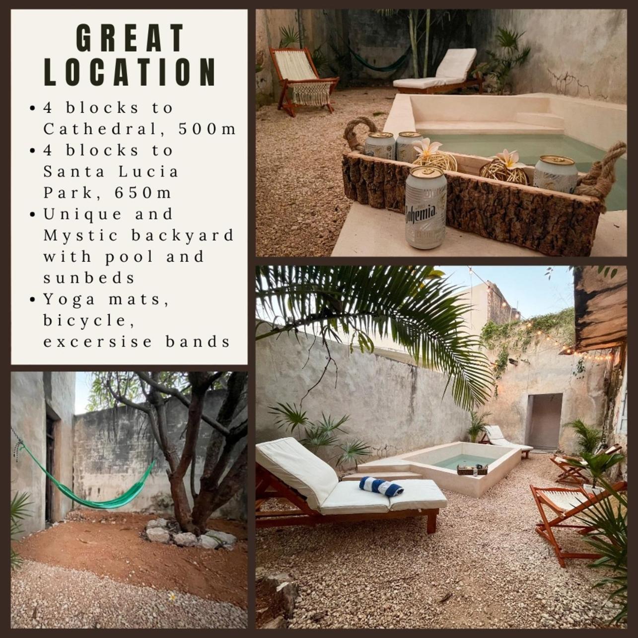 Unique Mystic Pool Yard Only 3 Blocks Main Sq Villa Mérida Eksteriør billede
